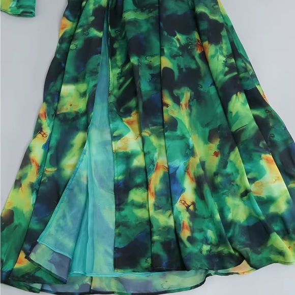 Incredible open back multi color chiffon maxi dress - Picture 7 of 11